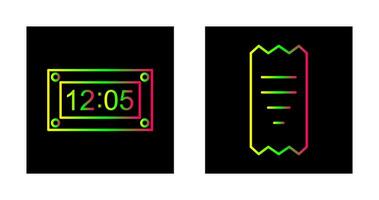 Temporizador y recibo icono vector