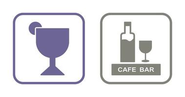 drinks cafe and sherry Icon vector