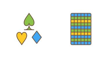 card suits and card backward Icon vector