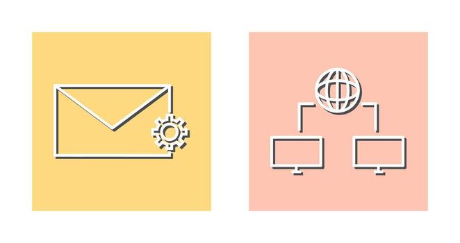 message setting and internet connectivity  Icon vector
