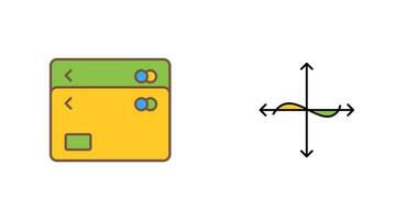 multiple cards and graph  Icon vector