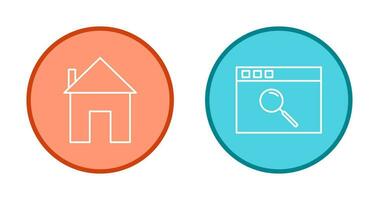 homepage and browser  Icon vector