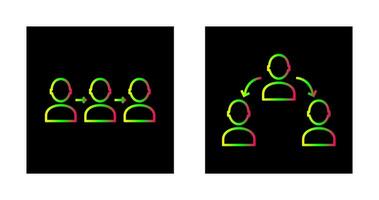 link and connected profiles Icon vector