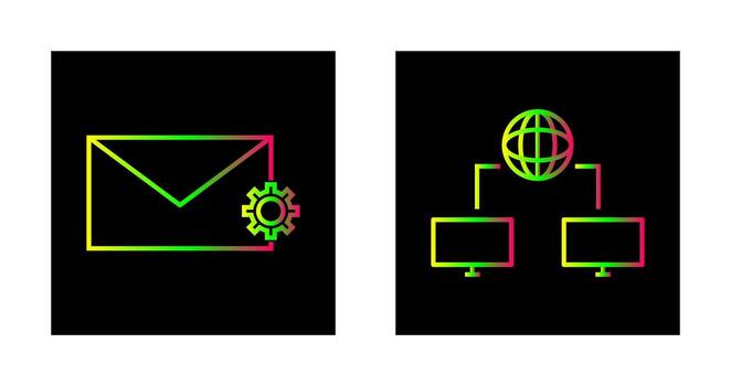 mensaje ajuste y Internet conectividad icono vector