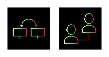 connected systems and connected profiles  Icon vector