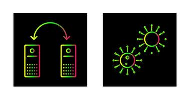 virus and network files  Icon vector