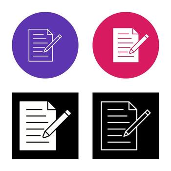 Unique Edit Document Vector Icon