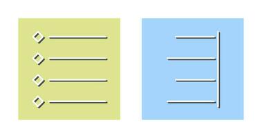 bulleted list and Right align  Icon vector