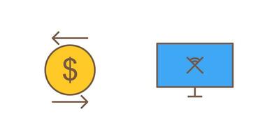 transaction and disconnected network  Icon vector