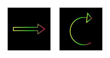 Derecha flecha y recargar icono vector