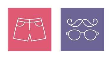 hipster estilo y pantalones cortos icono vector