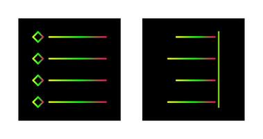 bulleted list and Right align  Icon vector