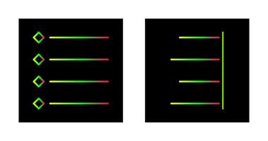 bulleted list and Right align  Icon vector