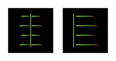 center align and left align  Icon vector