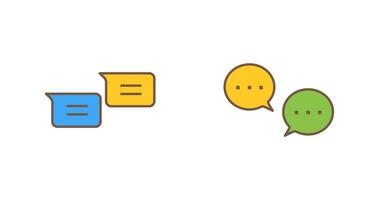 messages and conversation bubbles Icon vector