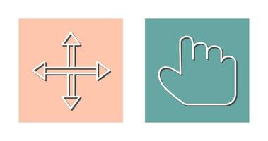 move and hold Icon vector