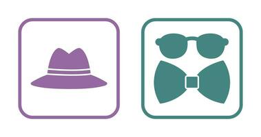 sombrero y hipster estilo icono vector