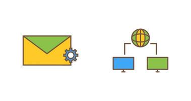 message setting and internet connectivity  Icon vector