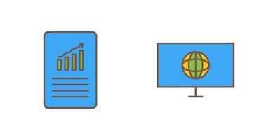 data files and weather global Icon vector