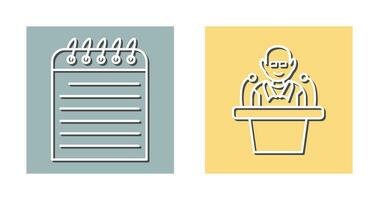 Note and Lecture Icon vector