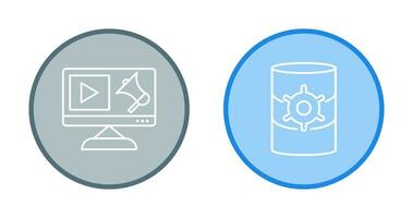 Digital Marketing and Database Management Icon vector
