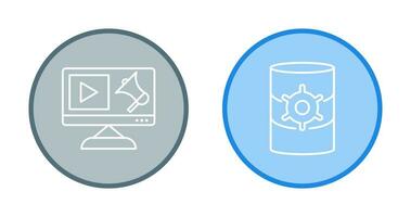 Digital Marketing and Database Management Icon vector