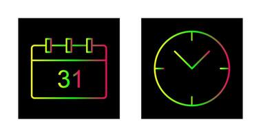 calendar and clock Icon vector
