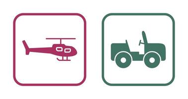 Helicopter and Safari Icon vector