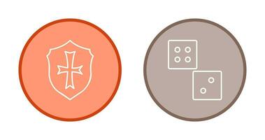 Dice and Shield Icon vector