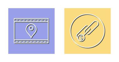 Location Web and Link Sales Icon vector