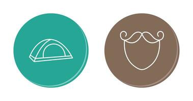 Beard and Moustache and Camp Icon vector
