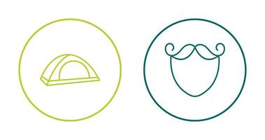 Beard and Moustache and Camp Icon vector