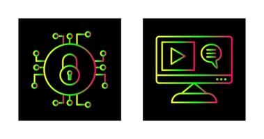 Data Security and Content Production Icon vector