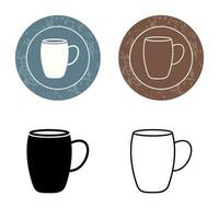 icono de vector de taza