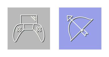 Play Station and Archery Icon vector