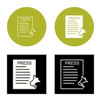 Unique Press Releases Vector Icon