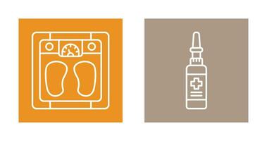 Weighing Scale and Nasal Icon vector