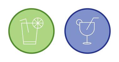 lemon juice and drinks Icon vector