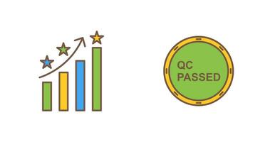 Reputation Management and QC Passed Icon vector