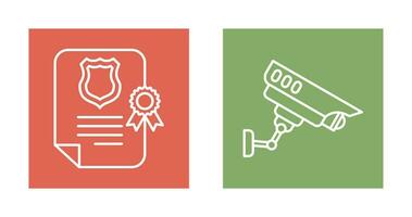 Document and Cctv Icon vector