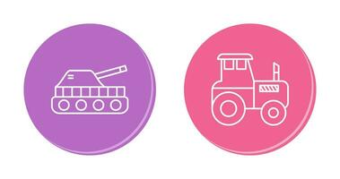 Tank and Tractor Icon vector