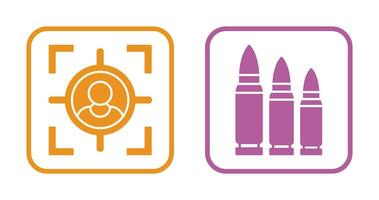 Target and Bullets Icon vector