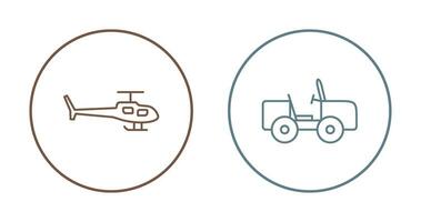 Helicopter and Safari Icon vector