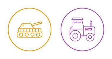 Tank and Tractor Icon vector