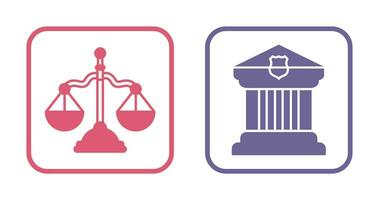 Balance and Courthouse Icon vector