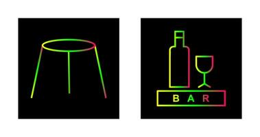 stool and bar sign Icon vector