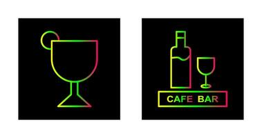 bebidas café y Jerez icono vector