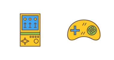 Brick Game and Gamng Control Icon vector