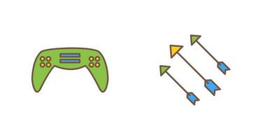 Gaming Console and Arrows Icon vector