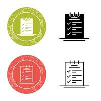 Booking CheckList Vector Icon